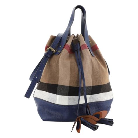 Burberry House Check Small Heston Bucket Bag 